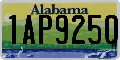 AL license plate 1AP9250