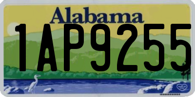 AL license plate 1AP9255