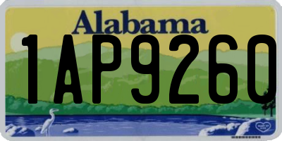 AL license plate 1AP9260