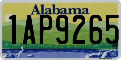 AL license plate 1AP9265