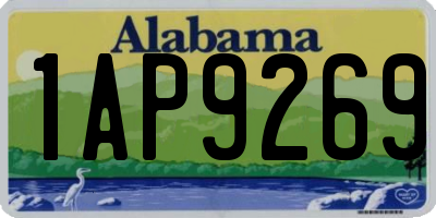AL license plate 1AP9269