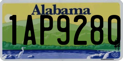 AL license plate 1AP9280