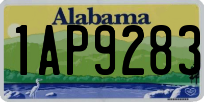 AL license plate 1AP9283