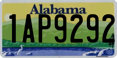 AL license plate 1AP9292