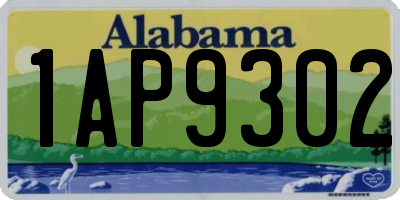 AL license plate 1AP9302