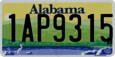AL license plate 1AP9315