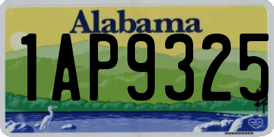 AL license plate 1AP9325