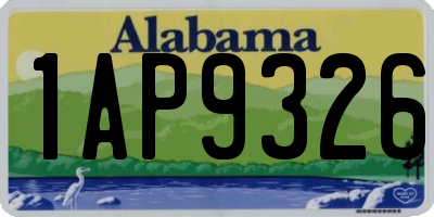 AL license plate 1AP9326