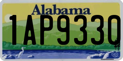AL license plate 1AP9330