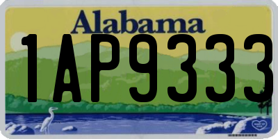 AL license plate 1AP9333