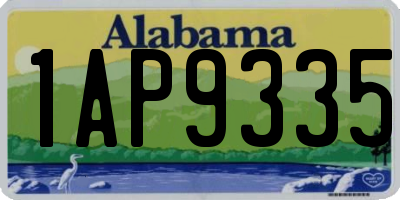 AL license plate 1AP9335