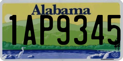 AL license plate 1AP9345