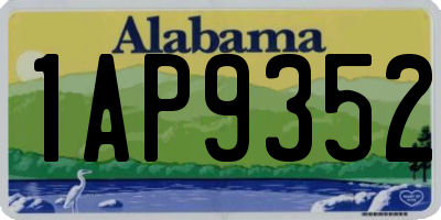 AL license plate 1AP9352
