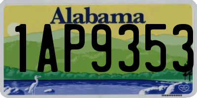 AL license plate 1AP9353