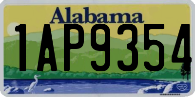 AL license plate 1AP9354