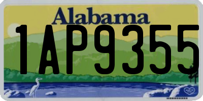 AL license plate 1AP9355
