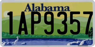 AL license plate 1AP9357