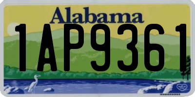 AL license plate 1AP9361