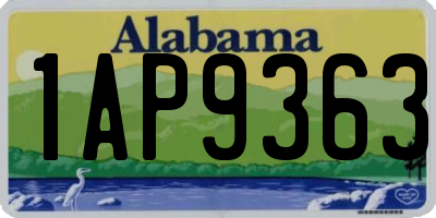 AL license plate 1AP9363