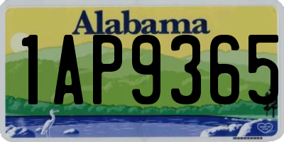 AL license plate 1AP9365