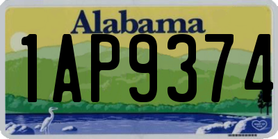 AL license plate 1AP9374