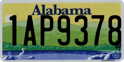 AL license plate 1AP9378