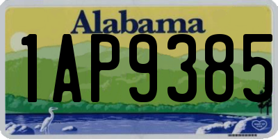 AL license plate 1AP9385