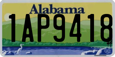 AL license plate 1AP9418