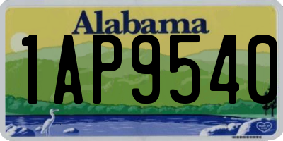AL license plate 1AP9540
