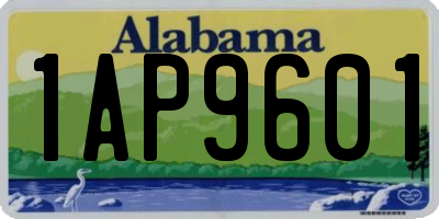 AL license plate 1AP9601