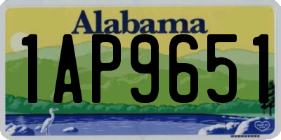AL license plate 1AP9651