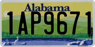 AL license plate 1AP9671