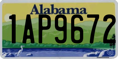 AL license plate 1AP9672