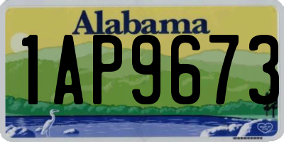 AL license plate 1AP9673