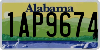 AL license plate 1AP9674