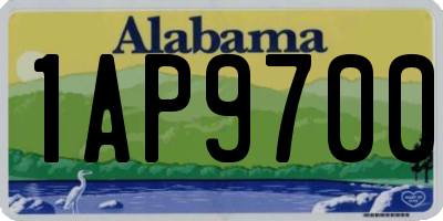 AL license plate 1AP9700
