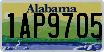 AL license plate 1AP9705