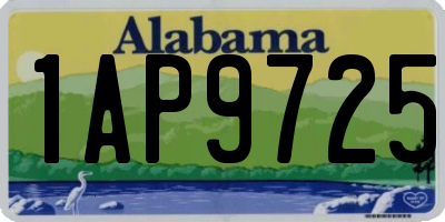 AL license plate 1AP9725