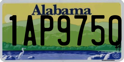 AL license plate 1AP9750