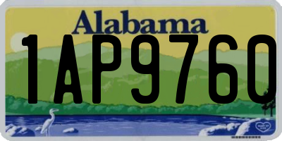 AL license plate 1AP9760