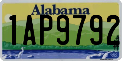 AL license plate 1AP9792
