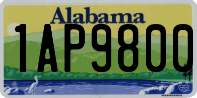 AL license plate 1AP9800