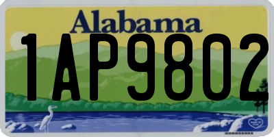 AL license plate 1AP9802