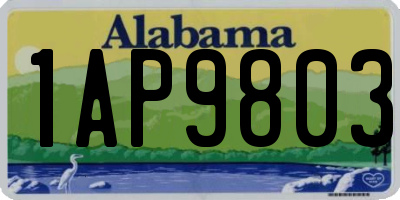 AL license plate 1AP9803