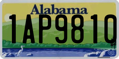 AL license plate 1AP9810