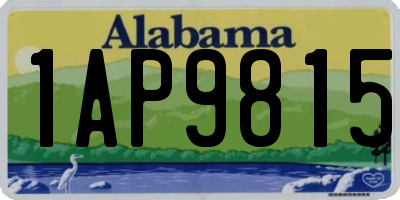 AL license plate 1AP9815