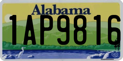 AL license plate 1AP9816