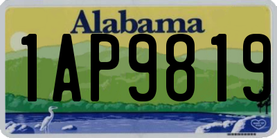 AL license plate 1AP9819