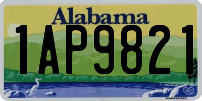 AL license plate 1AP9821