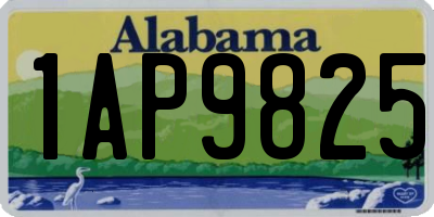AL license plate 1AP9825